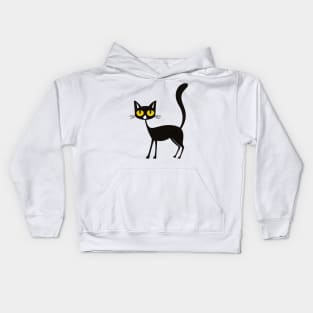 Black cat halloween Kids Hoodie